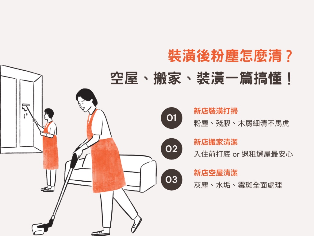 裝潢後粉塵怎麼清?空屋、搬家、裝潢一篇搞懂!新店清潔推薦清好家